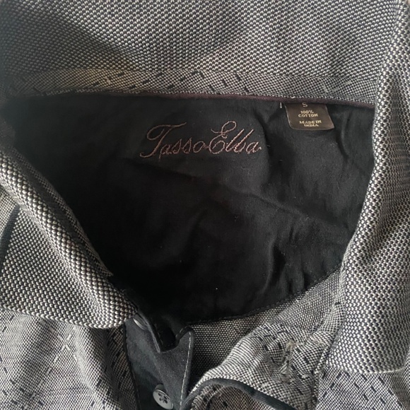 Tasso Elba Polo Shirt Diamond Pattern - Picture 5 of 5